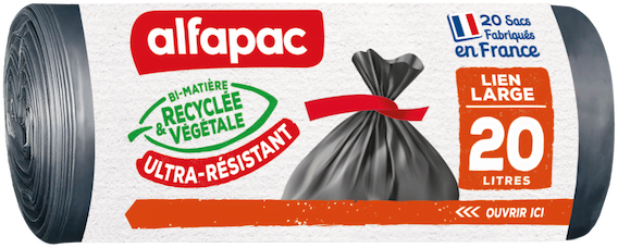 Promo Sacs poubelle ultra-résistant à lien large ALFAPAC chez Coccinelle  Supermarché